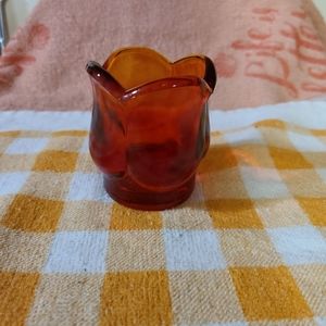 Amberina Votive Holder,  glows